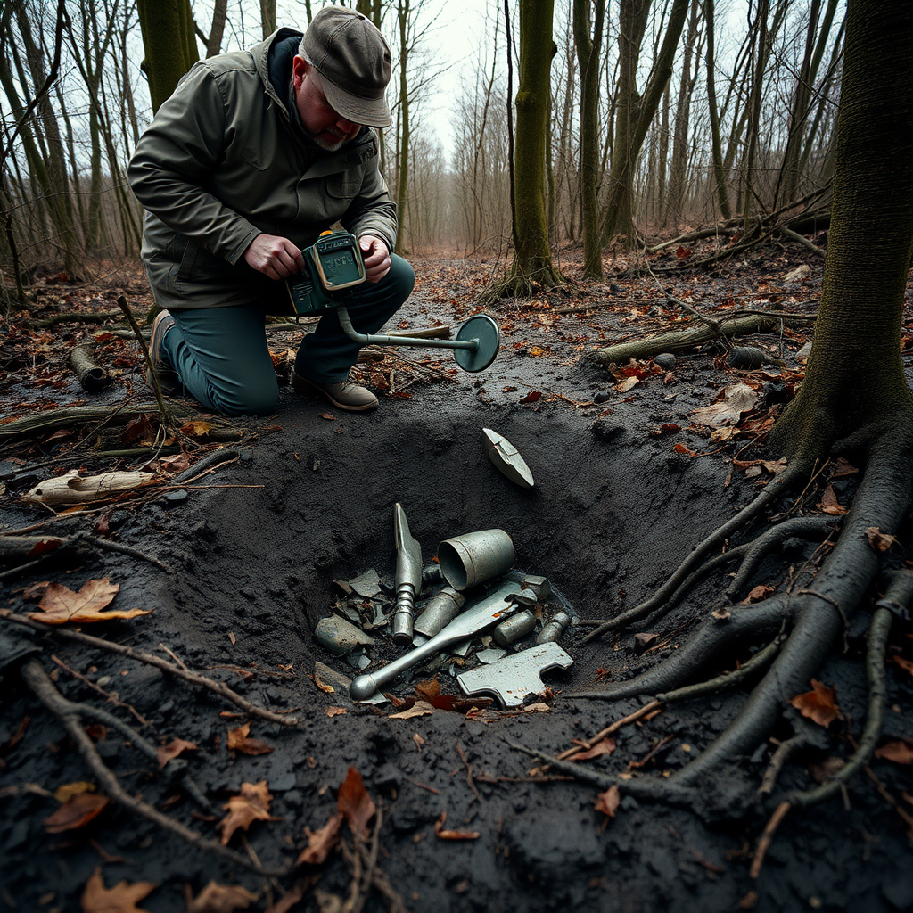 Metal detectorist finds 1,500 Spitfire pieces in woodland
